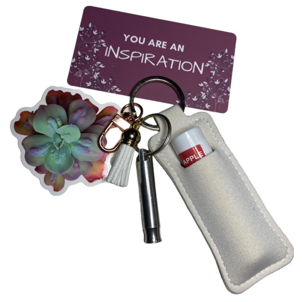 🆕Pick 2/$15🎉 Chapstick & Holder Bag/Key Charm, Whistle, Tassel & Clasp White